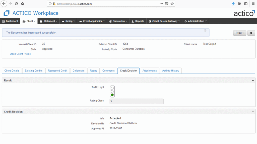 actico workplace decision workflow