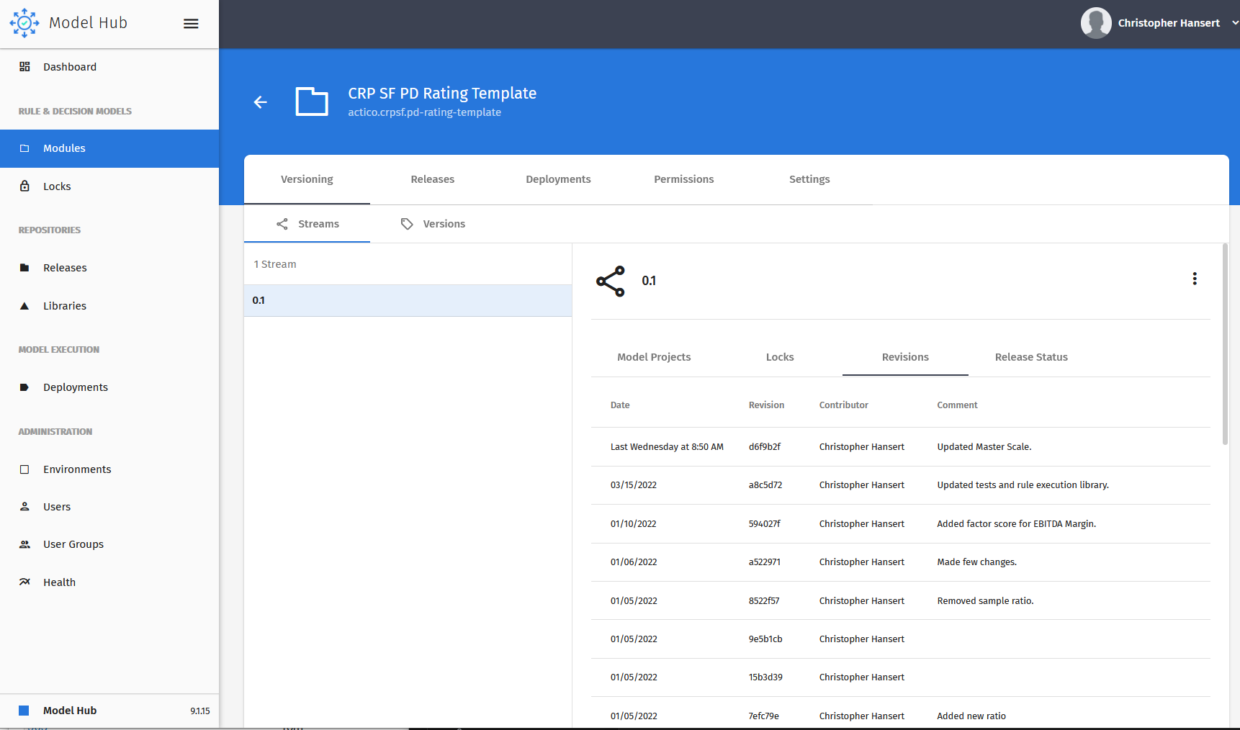 ACTICO Advanced Decision Platform - Modelhub