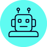 ACTICO Icon electric blue bubble AI Bot