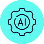 ACTICO Icon electric blue bubble Ai Settings