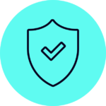 ACTICO Icon electric blue bubble security