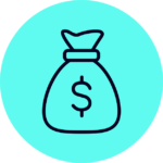 ACTICO Icon electric blue bubble money bag