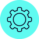 ACTICO Icon electric blue bubble settings