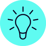 ACTICO Icon electric blue bubble finance