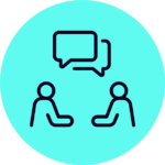 ACTICO Icon electric blue bubble Service Inquiry