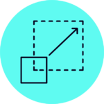 ACTICO Icon electric blue bubble scalability