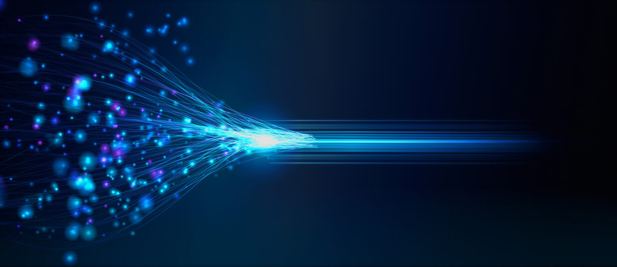 A,Dynamic,Digital,Visualization,Of,Glowing,Particles,And,Light,Streaks,